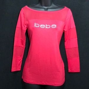 🆕 Bebe Logo Olivia Mesh Top